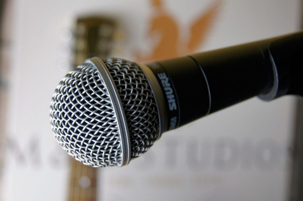 microphone, shure, singing